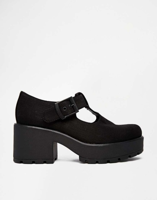 High Heels Blog Vagabond Black Mary Jane Dioon Heeled Shoes via Tumblr