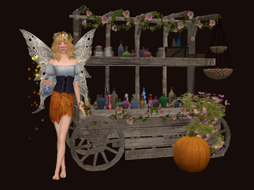 yandereplumsim: Faerie Queen Mara with her Cart  Awesome job!!
