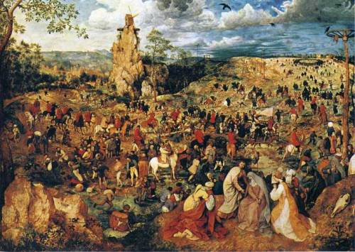 The Procession to Calvary, 1564, Pieter Bruegel the ElderMedium: oil,panel