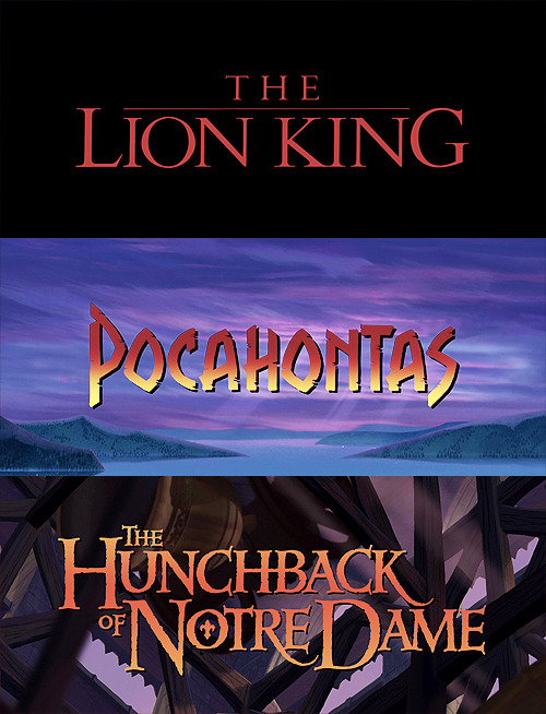 allthecolorsofdisney:  disney title cards // the disney renaissance 