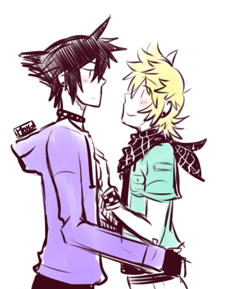 meathiel:  Quick doodle of my otp because i need more of my otp but my art block makes my drawings look odd but who cares, i love my otp so much.