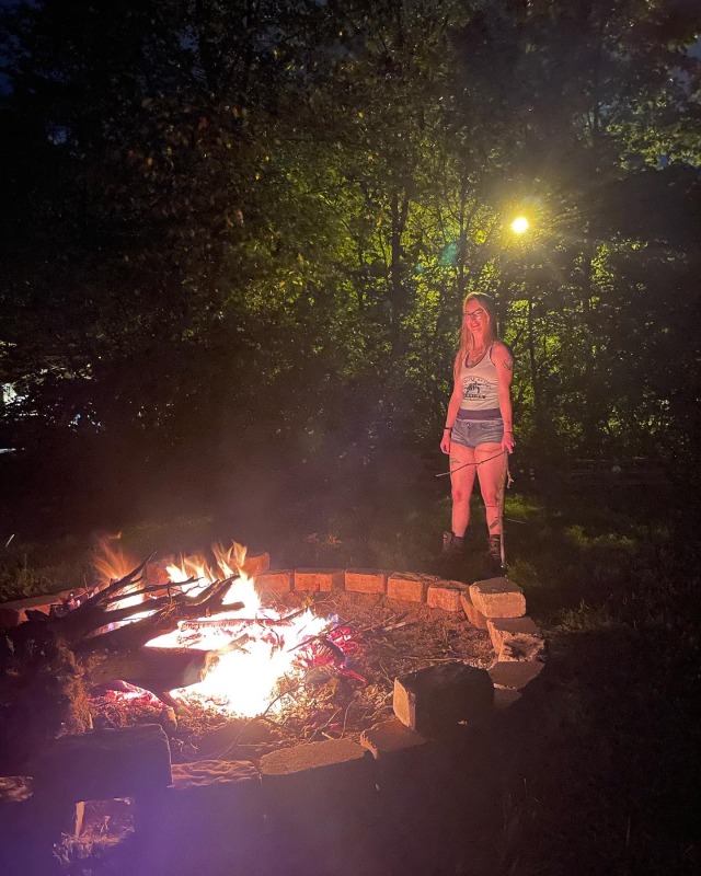 Porn photo Was a nice night for a fire last night and