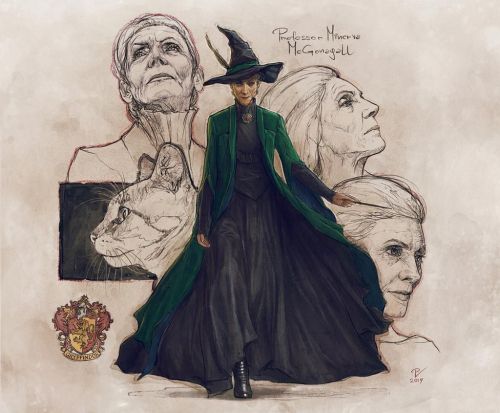 Found these amazing pieces of art on the internet. The iconic trio of professors of Hogwarts. The br