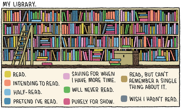 librarian-by-night:  All of our bookshelves are some version on this.  [by Tom