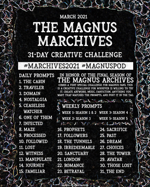  Last year it was May, but due to the show ending soon, the #magnuspod challenge has been moved up t