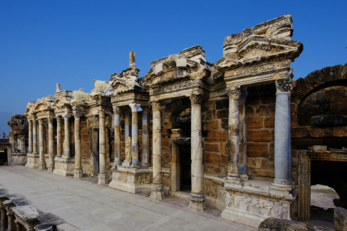 classicalmonuments:Theatre of HierapolisHierapolis, Phrygia, Turkey206 CE12,000 seatsThe theatre at 