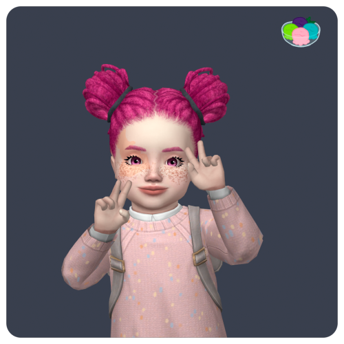 kissalopa: @ravensim’s Zahra Hair in Sorbets Remix Requires: Adult Mesh, Toddler Mesh 76 add-on swa