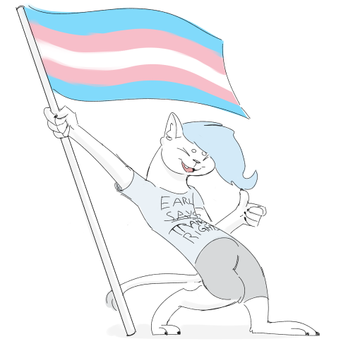 Happy #TransDayOfVisibility everyone! I support trans people, so I doodled this up for this day!