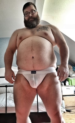 bearpigpup: Getting this jockstrap ready to be sent to a fan.   If you want to see more of me, including video, go check out my Twitter account: https://twitter.com/bearpigpupxxx 