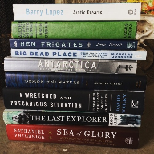 My non-fiction nautical/exploration/polar library so far, for @vimyvickers. (I had to use a goodread