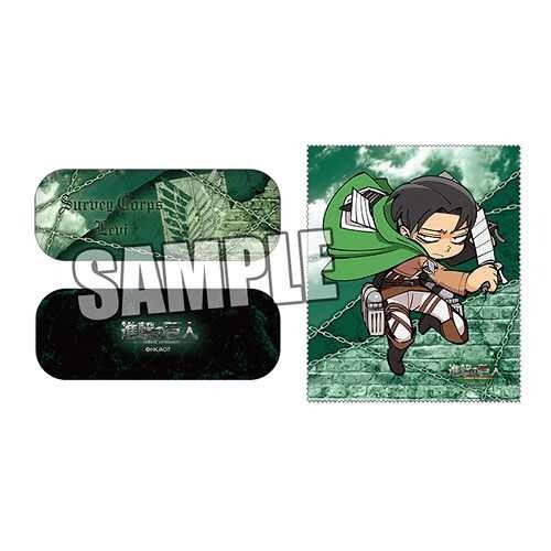 New glasses cases and cleaning towels featuring Eren and Levi by hounori (Spoof on Titan)!Release Date: October 15th, 2015Retail Price: 1,500 Yen each + tax