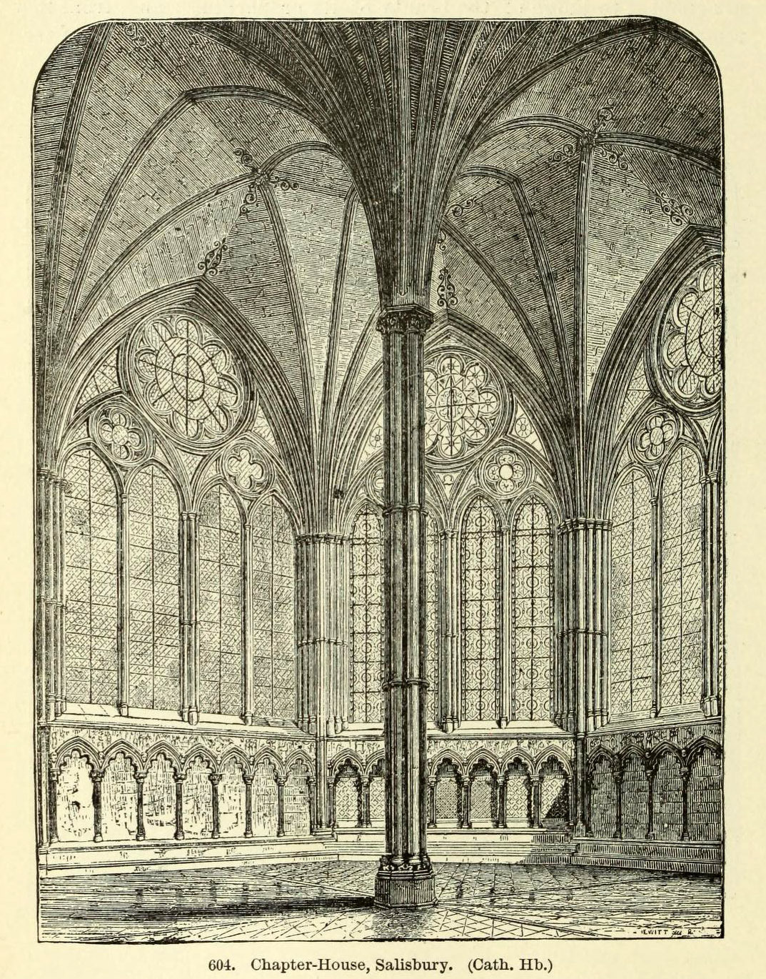 Inside the Chapter House of the Cathedral, Salisbury