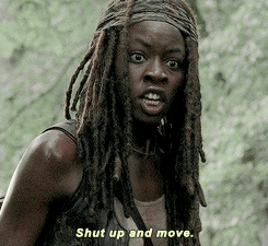 slayere:  #how to piss off michonne: question her judgement #how to really piss off