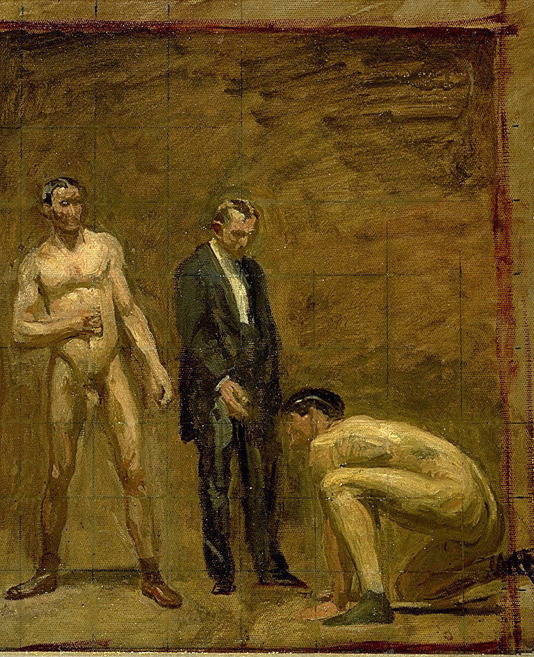 artist-eakins:  Study for Taking the Count, Thomas Eakinshttps://www.wikiart.org/en/thomas-eakins/study-for-taking-the-count-1898