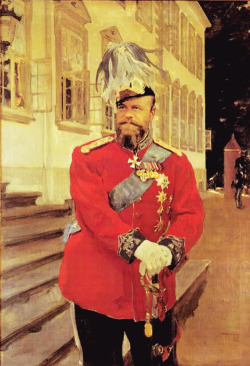 Emperor Alexander III of Russia wearing a Danish uniform at the Fredensborg Palace, the Danish Royal Family’s spring and autumn residence.