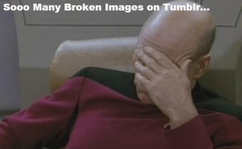 WTF Tumblr…Is it just me, or are there a lot of broken images on Tumblr today!?!  Take some o
