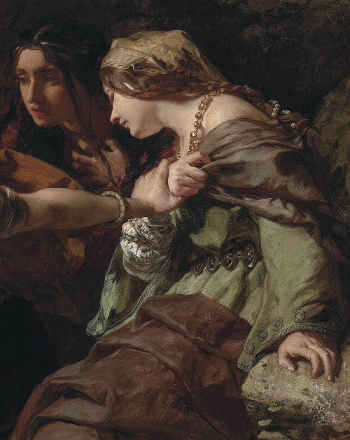 mysteriousartcentury:James Sant (1820-1916), Courage, Anxiety and Despair: Watching the Battle, 1850