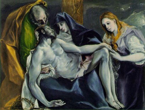 Pietà d&rsquo;El Greco, huile sur toile de 1592, 120 x 145 cm, collection particuli&