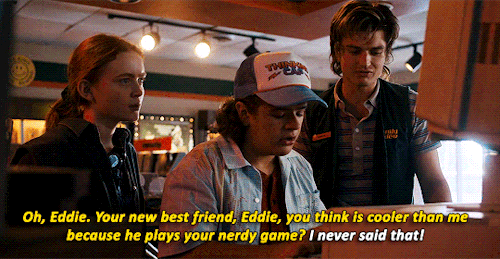 amanitacaplan:  Steve Harrington and Dustin Henderson in Stanger Things 4, vol. 1