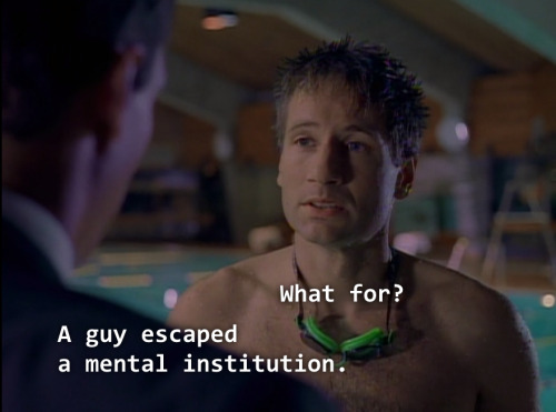 woozapooza:I love how Mulder’s eyes light up when he hears the word “aliens.”