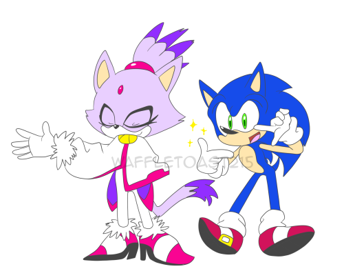 Sonaze Week Day 2: FashionBlaze shows off concept art outfit. Sonic approves!