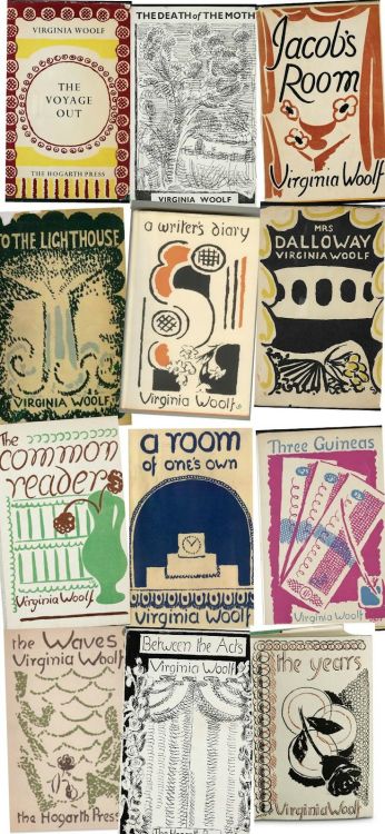 girlinlondon:Virginia Woolf book covers illustrated by her sister Vanessa Bell