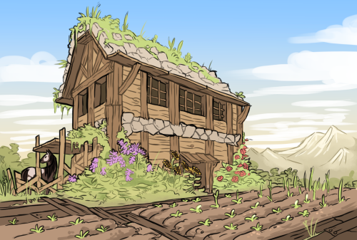 werebolf: i drew over my minecraft house