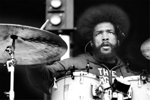 Questlove, The Roots, St.Poelten, Austria, 2008. Photo by Rene Huemer.