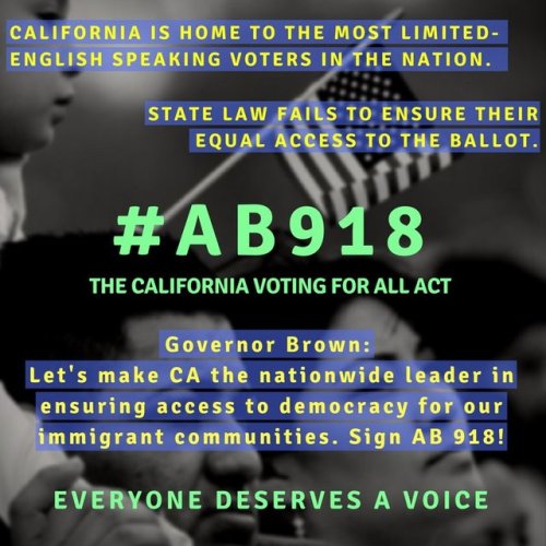 Voting is a fundamental right. AB 918 ensures that we all have a voice. Take action today: https://a