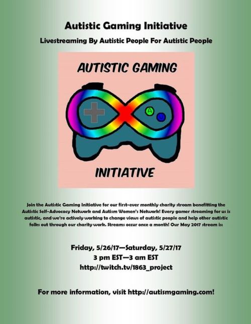 autisticgaminginitiative: Here are the links and official times to find our streamers at on Friday! 