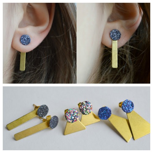 DIY Double Sided Earrings Tutorial from The Camelia.Make these cheap and easy reversible DIY Double 