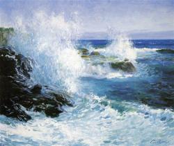 goodreadss:  The Sea View of Cliffs Guy Rose