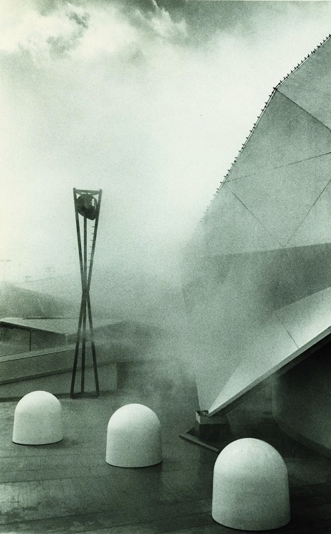 magictransistor:The Pepsi Pavilion (Complete with Kinetic Sound and Artificial Cloud), Osaka, 1970.