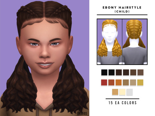 Ebony Hairstyle [Child] Ebony Hairstyle is a medium hairstyle for children sims. This hair has 15 EA