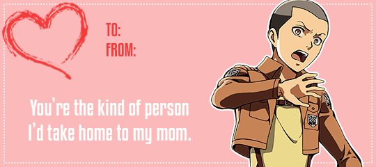 erensjaegerbombs: Valentine’s Day cards feat. Shingekis 