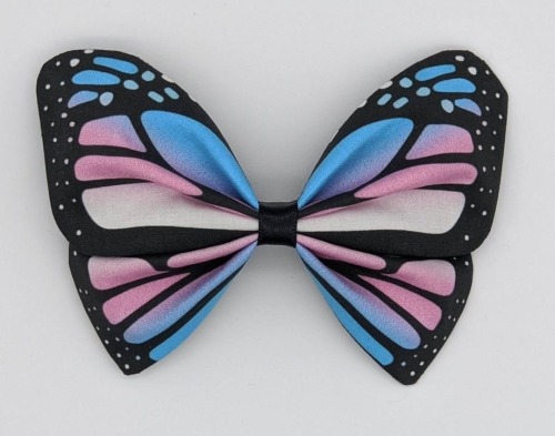 sosuperawesome:Pride Butterfly BarrettesTerrafaye Seemings on Etsy Ok I have a bow addiction. Like 