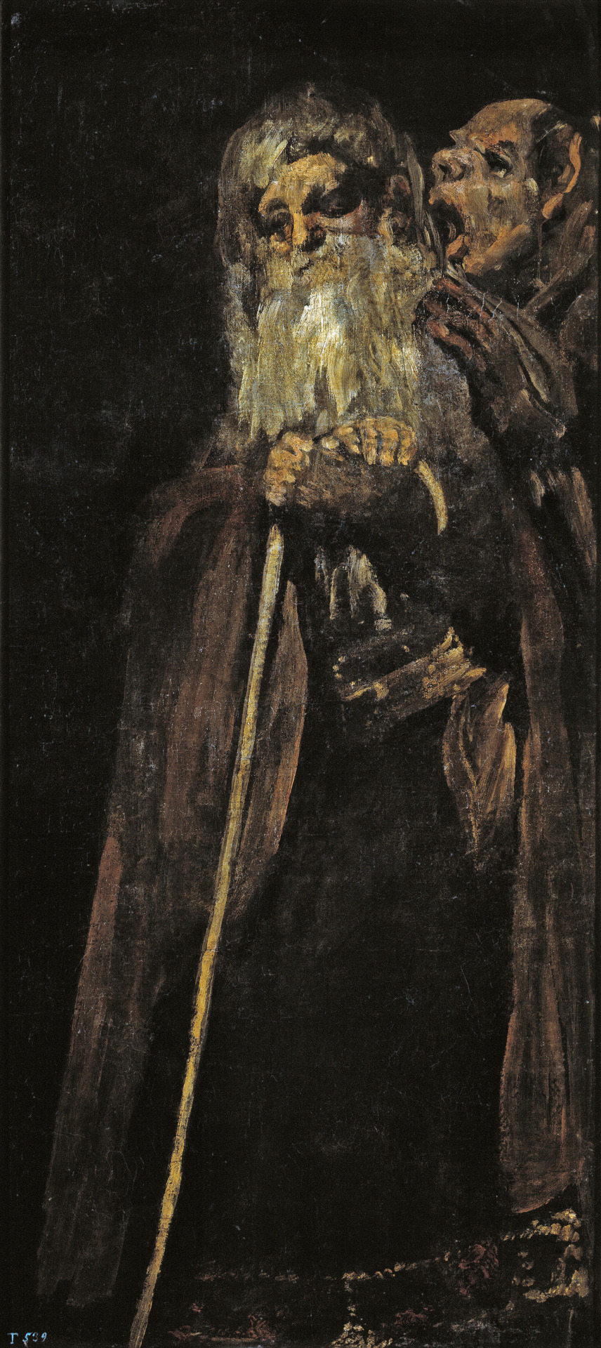 outsidefargo:  Francisco Goya. Two Old Men, (1819-23).