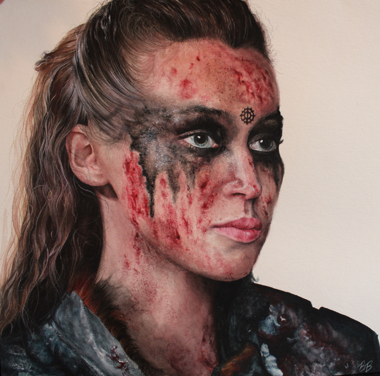 rebeccakathryn:  Watercolor Lexa done. (: