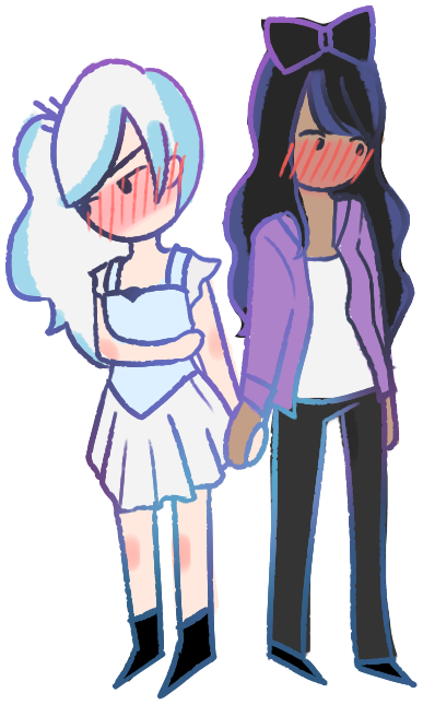 queen-schnee:  wanted to draw nervous first date monochrome ( ´ ▽ ` );; 