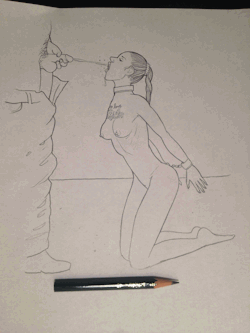 nudrawings:  Drawing I made for @hellobaphomet with a piss fetish. Enjoy.