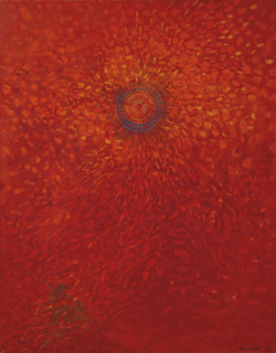 oncanvas:  Où naissent les cardinaux (Where the Cardinals are Born), Max Ernst, 1962 oil on canvas 57.5 x 45 in. (146 x 114.5 cm) 