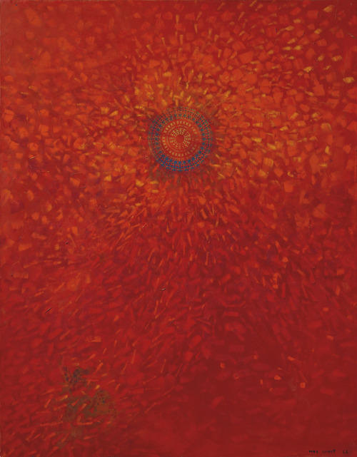 oncanvas:  Où naissent les cardinaux (Where the Cardinals are Born), Max Ernst, 1962 oil on canvas 57.5 x 45 in. (146 x 114.5 cm) 