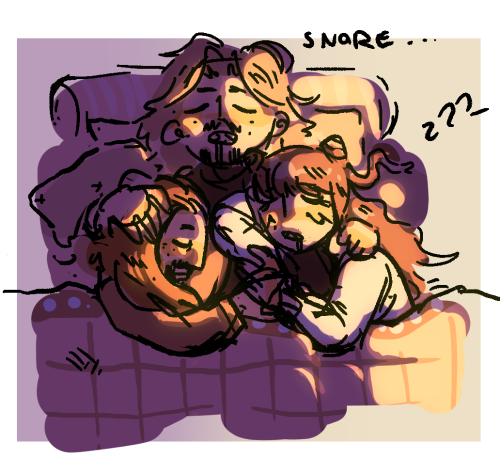 soft vampire cuddles&hellip; just a cuddle pile (could be platonic or whatever u want it to be, i re