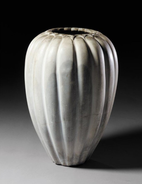 Monumental Fatimid ribbed marble water jar, Egypt, 10th-12th CenturyAmong the most beautiful objects