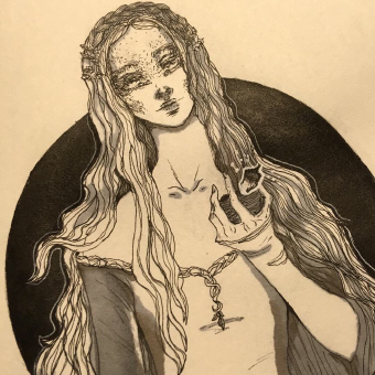 Inktober day 3: Acorn witchGaladriel, from the Lord of the Rings. Initially being taken by Gimli and