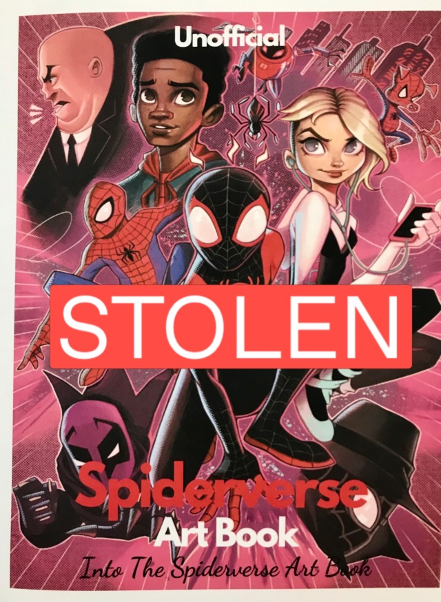 myrebloggingblog:Art Theft WarningFans and artists in the Into The Spiderverse Fandom- this book is selling uncredited art prints in multiple bookstores, digitally, and on e-books. I received this book as a gift and to my surprise stumbled across an piece