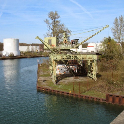 Those #cranes Are More Than 100 Years Old And Have Been Relocated Within The #harbor #Dortmund 12.4.15