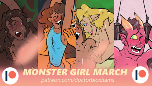 The Monster Girl March rewards are coming up for all $2, $4 and $6 patrons! Thanks to patron process