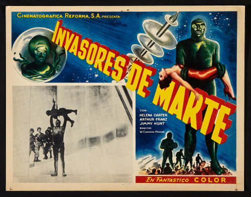 scificovers: Mexican Lobby Card for Invaders from Mars/Invasores de Marte (1953). 
