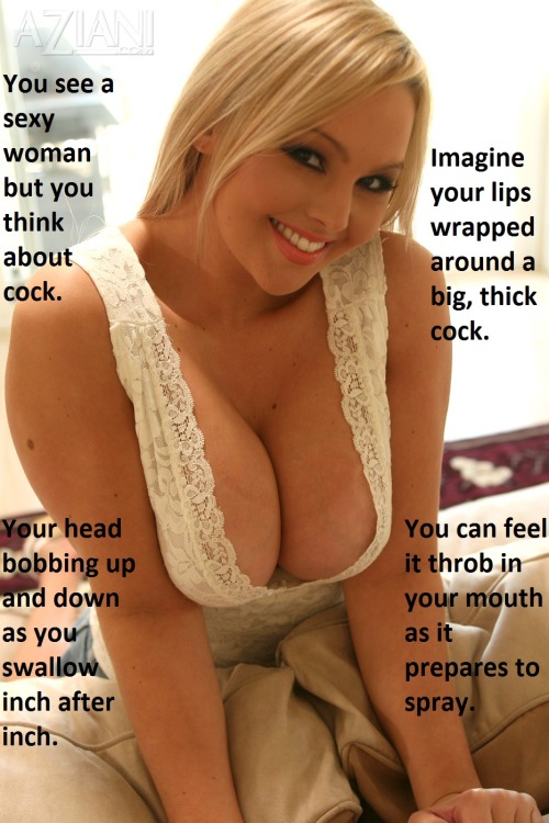 kinkierasigo:  Every time you look at a sexy girl you think about cock. You wish you could be her and enjoy big, thick, creamy cock.